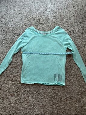 PINK Victoria's Secret Long Sleeve Aqua light weight sweater size M